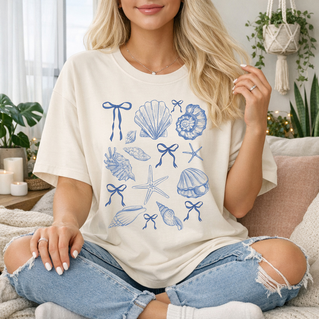 Seashell Collage Short Sleeve T-Shirt