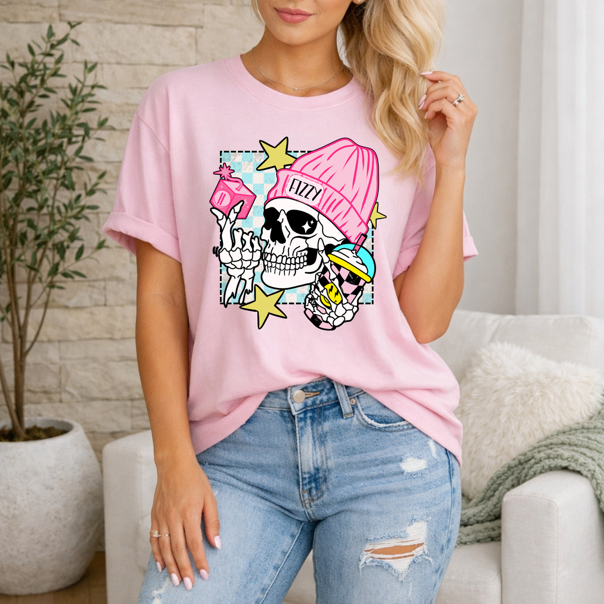 Skeleton Fizzy Short Sleeve T=Shirt