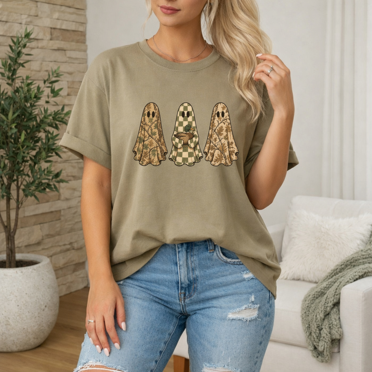 Camo Ghost Short Sleeve T-Shirt