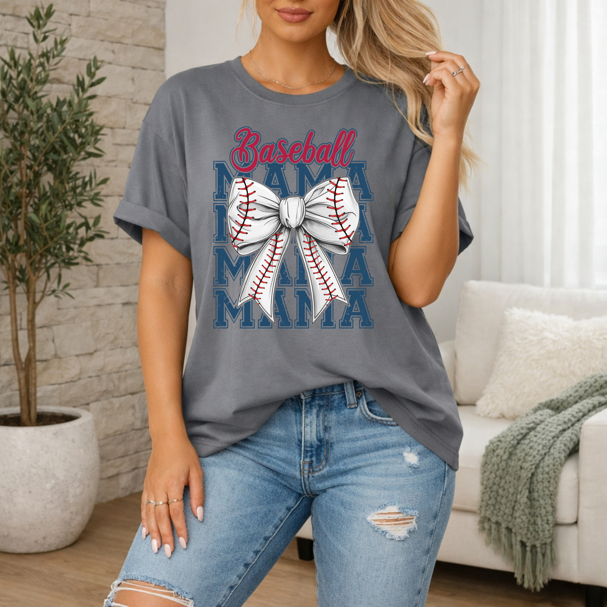 Baseball Mama Short Sleeve T-Shirt
