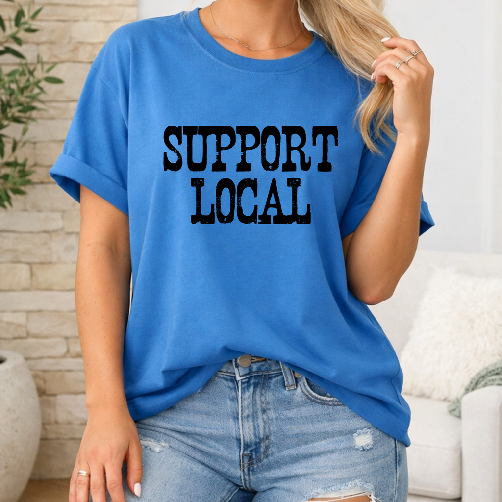Black Support Local Short Sleeve T-Shirt
