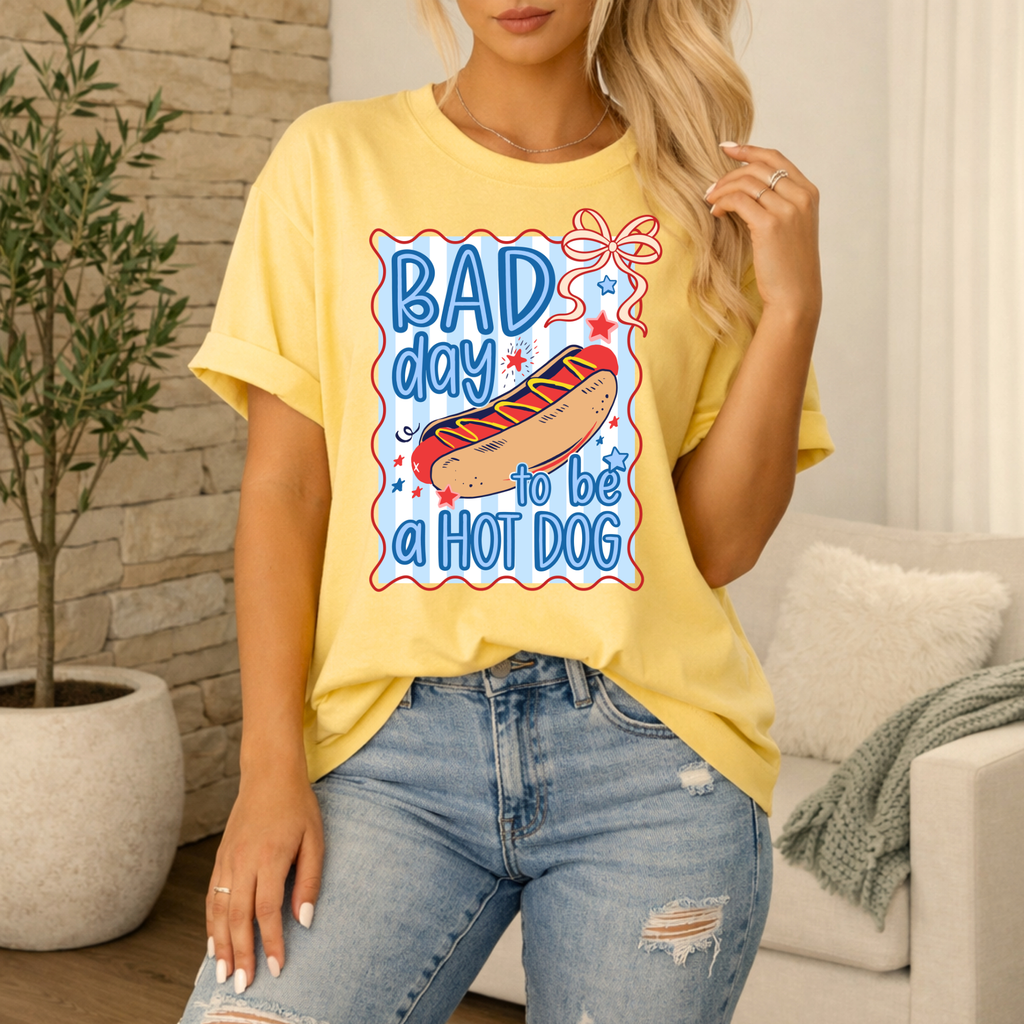 Colorful Hot Dog Short Sleeve T-Shirt
