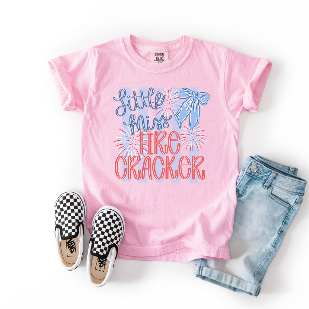 Little Miss Firecracker Youth Short Sleeve T-Shirt