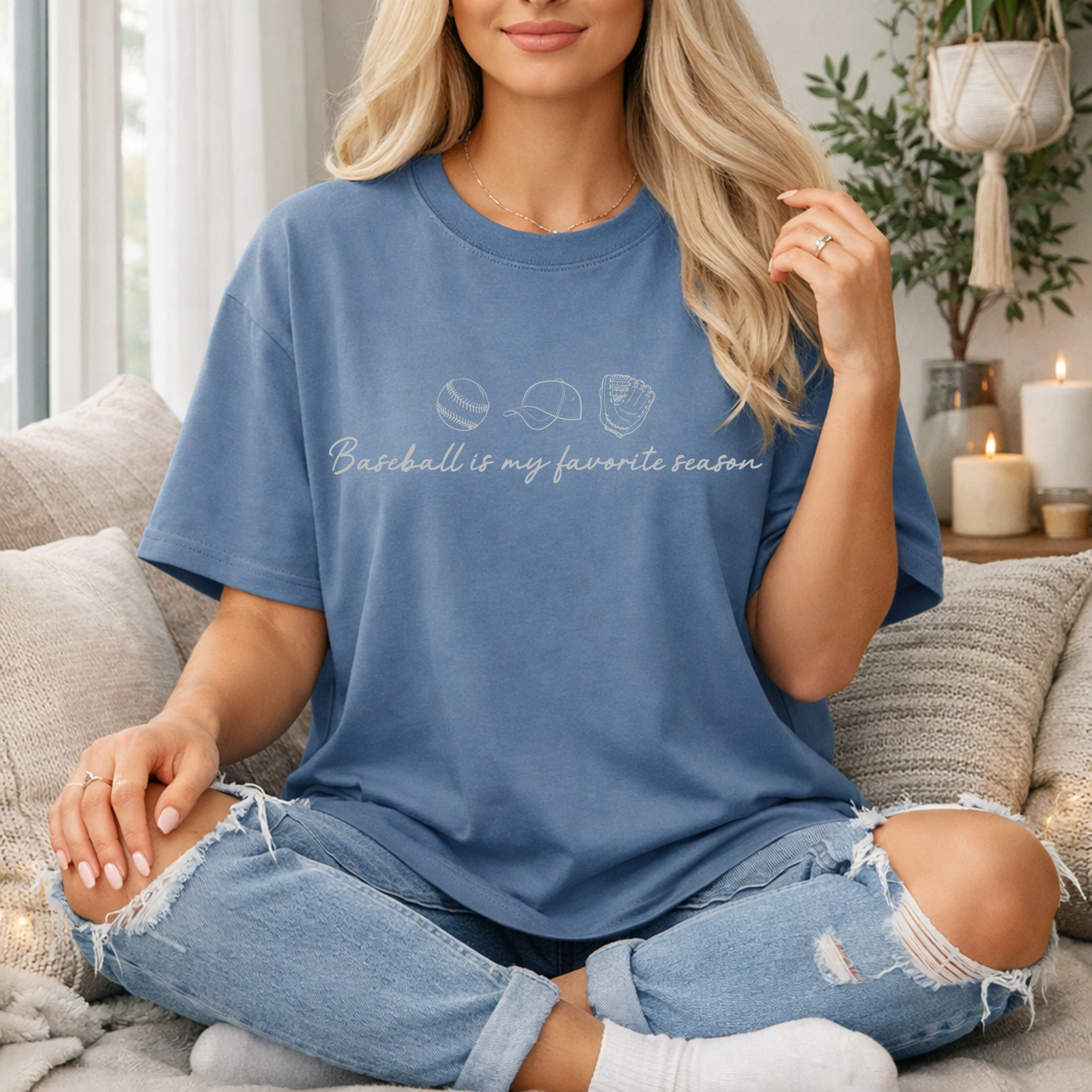 White Baseball is my Favorite Season Short Sleeve T-Shirt